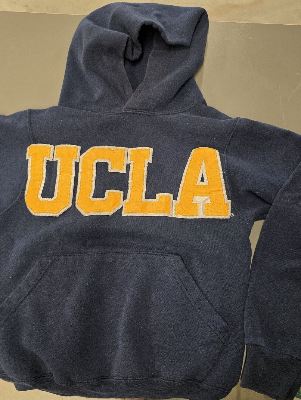 Vintage UCLA Navy Hoodie with Gold Lettering